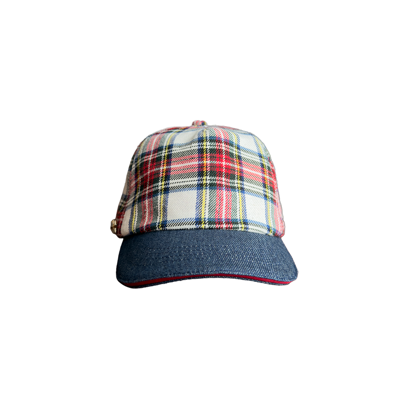 DAD Hat - PLAID DENIM BRIM