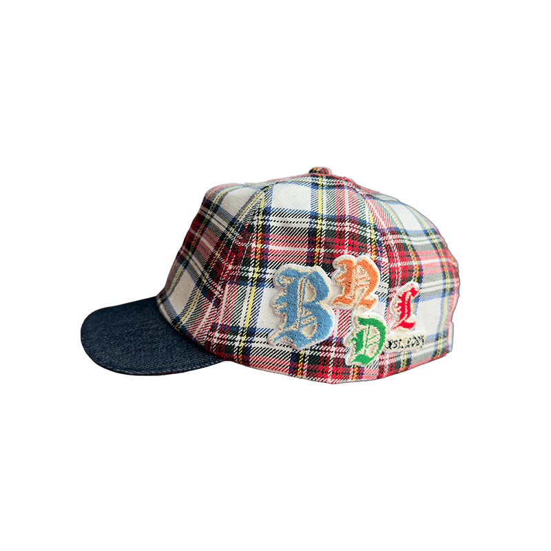 DAD Hat - PLAID DENIM BRIM