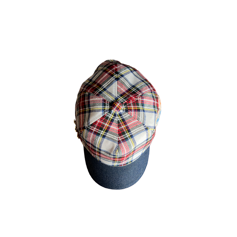 DAD Hat - PLAID DENIM BRIM